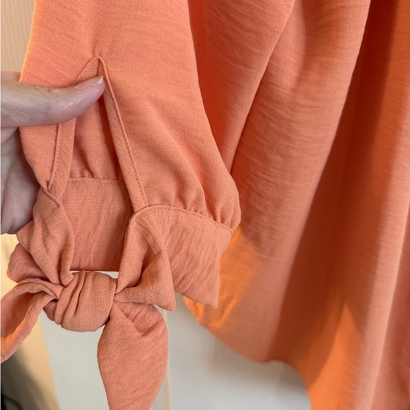 I.N. Studio Coral Off-Shoulder Buttoned Blouse - Picture 3 of 6